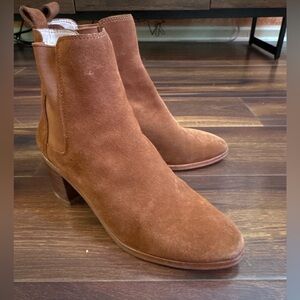 BANANA REPUBLIC Elegant Brown Suede Ankle Booties Size 8